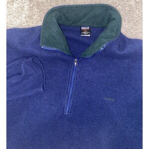 Patagonia Men's Capilene 1/4 Zip Pullover Sweater Jacket Blue Fleece Size XXL